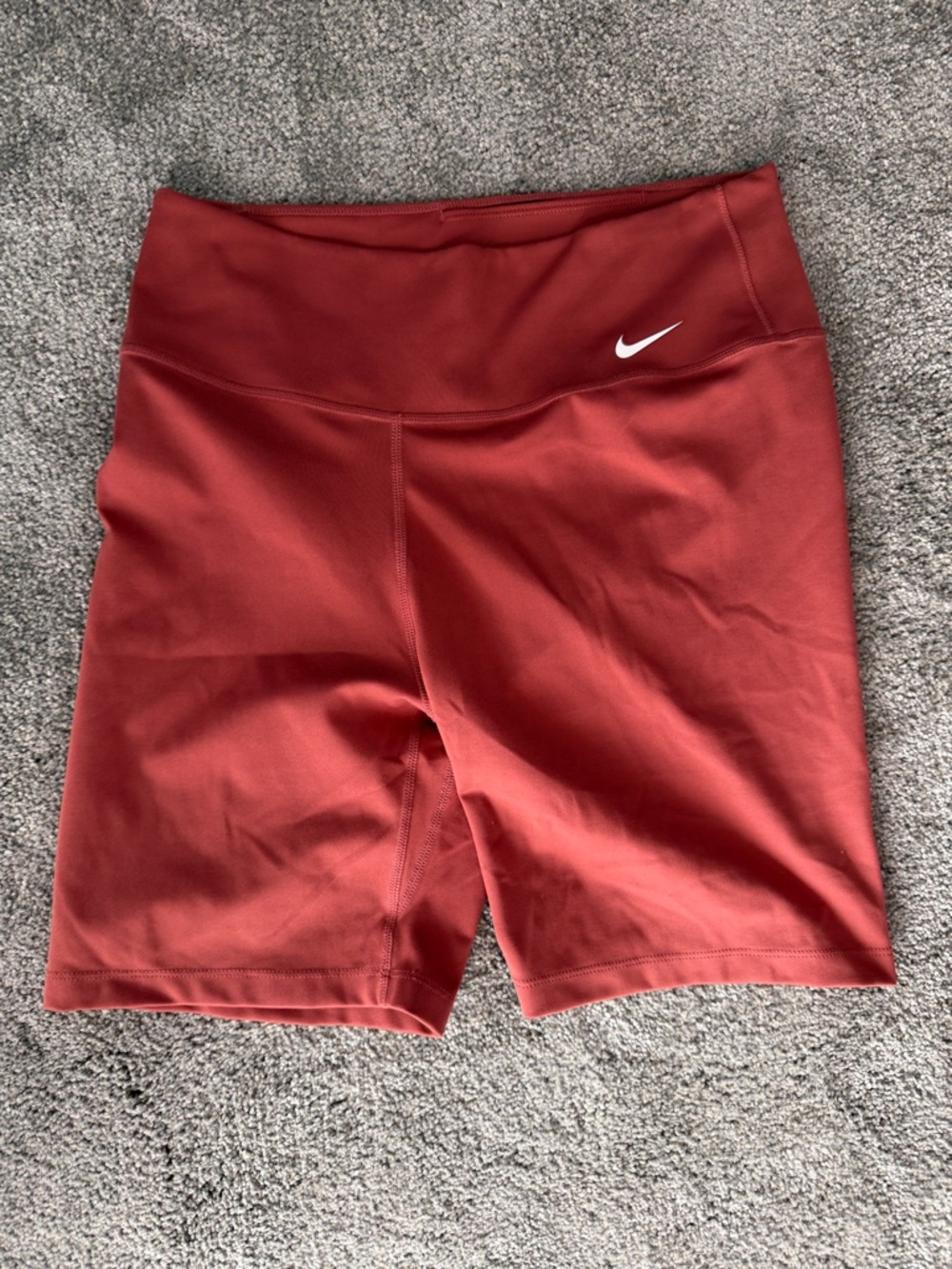 Nike Women's High-Rise Brick Red Bike Shorts